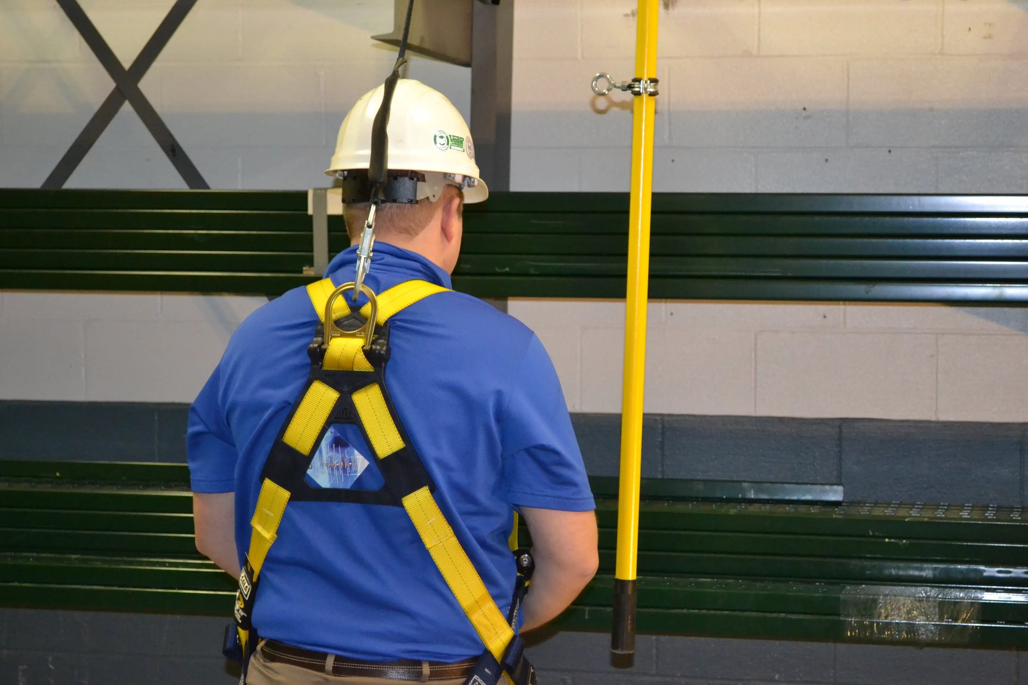 Portable Truss Single Point Anchor Finished Installation