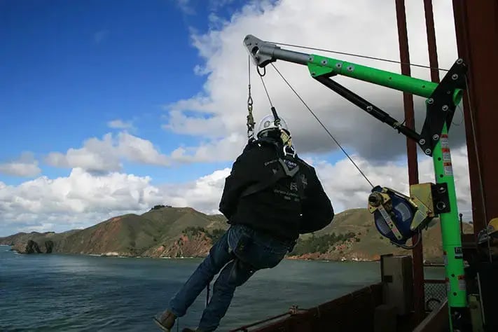 davit arm system in use
