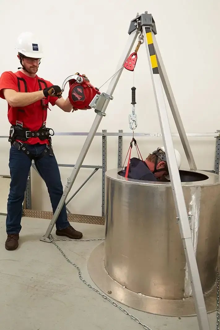 tripod system in use