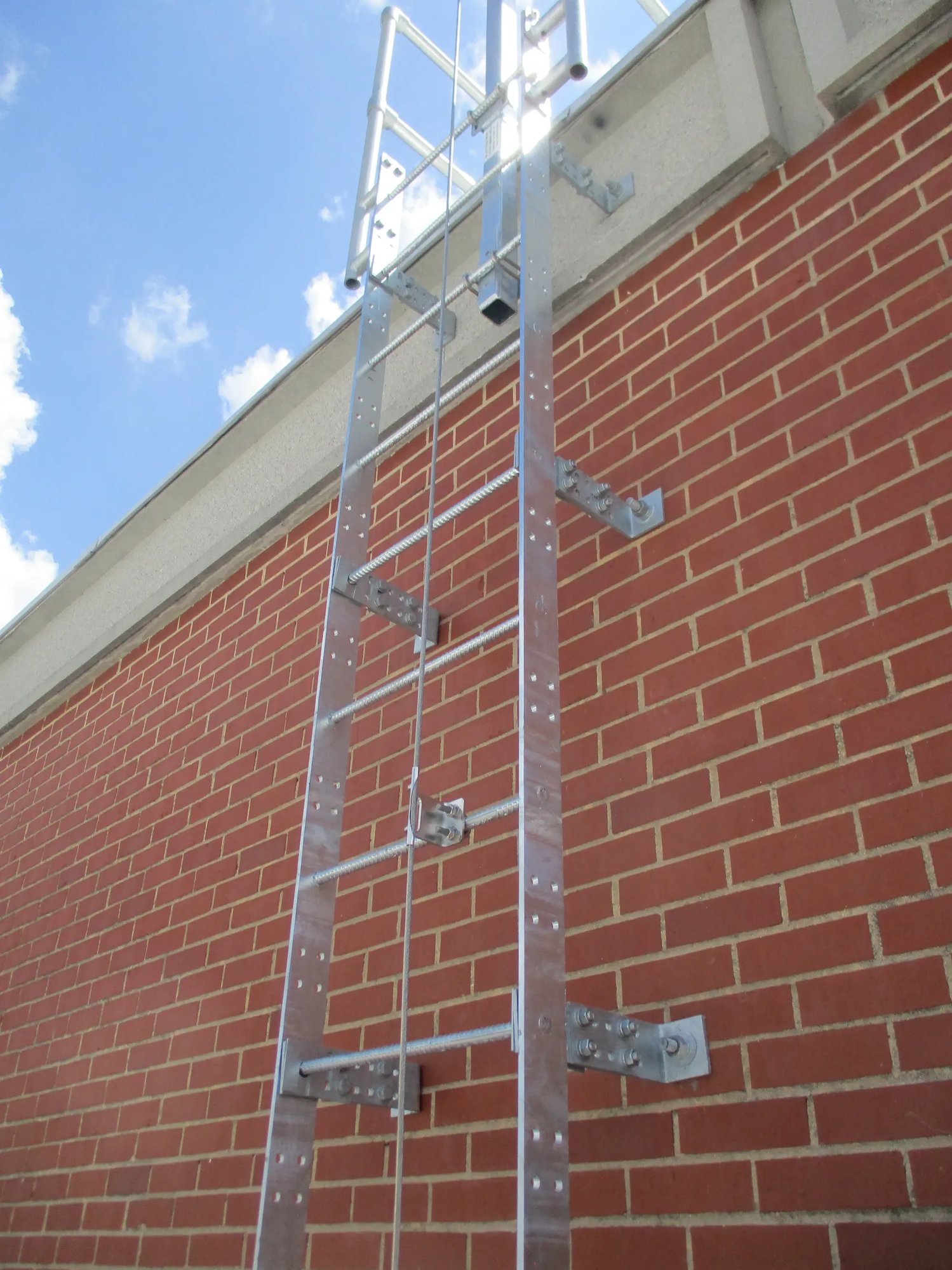 Vertical lifeline ladder safety system