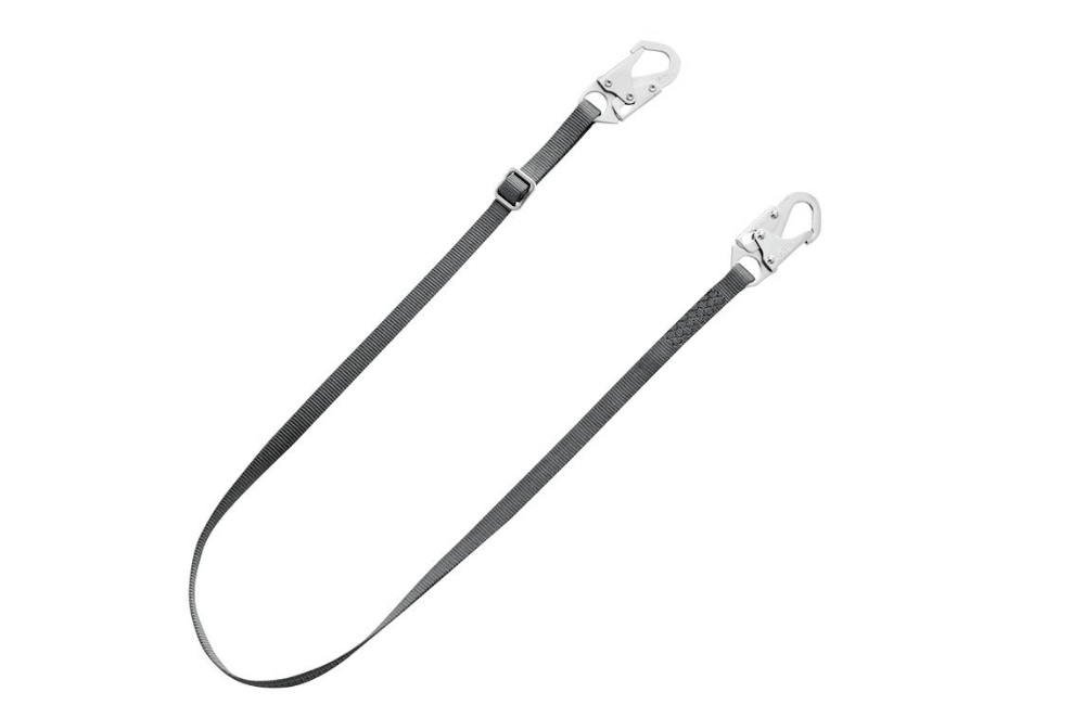 V-Series standard single-leg adjustable restraint lanyard, 6,36C small snaphooks, ANSI Z359.3-2017, CSA Z259.11-17