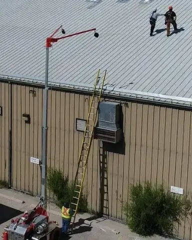 exosphere telescoping jib arm in use