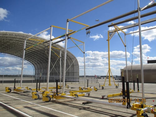 c-frame portable fall arrest system aviation