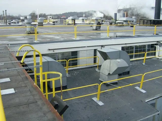 portable guardrail passive fall protection system