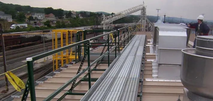 Unistrut rooftop walkways and platforms