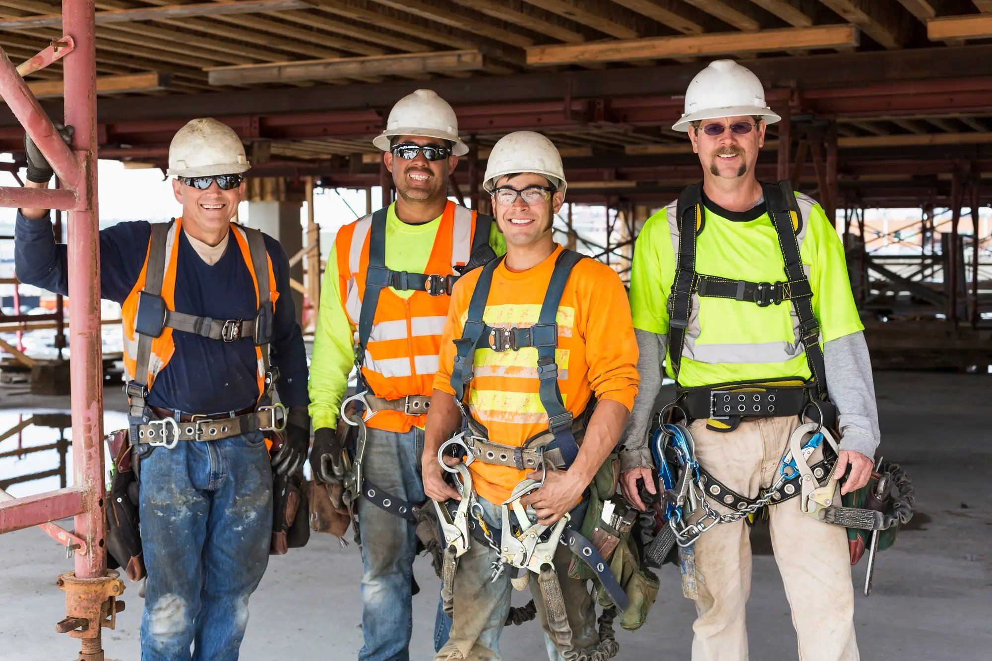 Workers wearing PPE