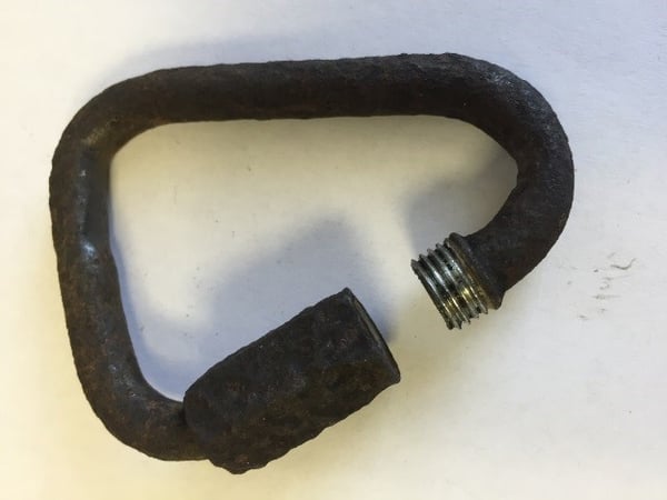 corroded fall protection carabiner