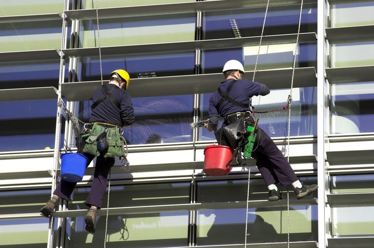 window washing suspended access