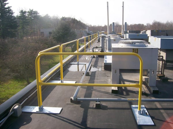 rooftop portable guardrail