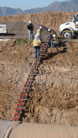 portable stair system for pit excavation