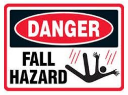 fall hazard sign