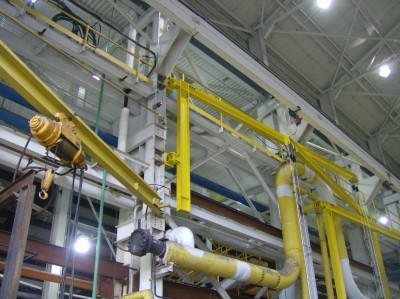 fold away rigid rail fall arrest system