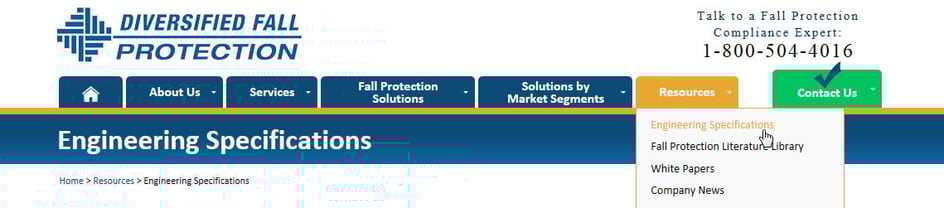 outdated screenshot of DPF's website navigation bar