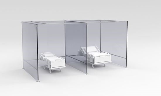 portable hospital partition system