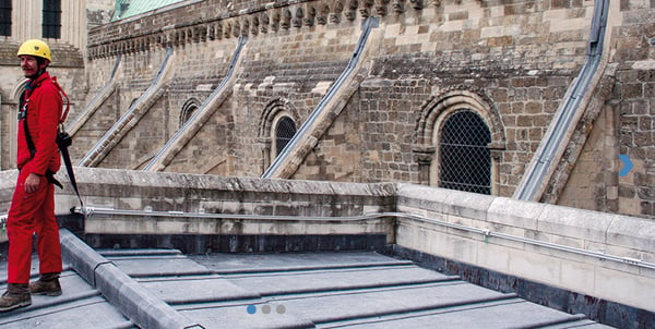 rooftop rigid track fall protection