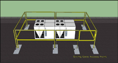 swing gate access point