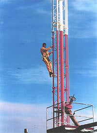 Vertical lifeline on a tower