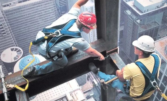 construction workers at height