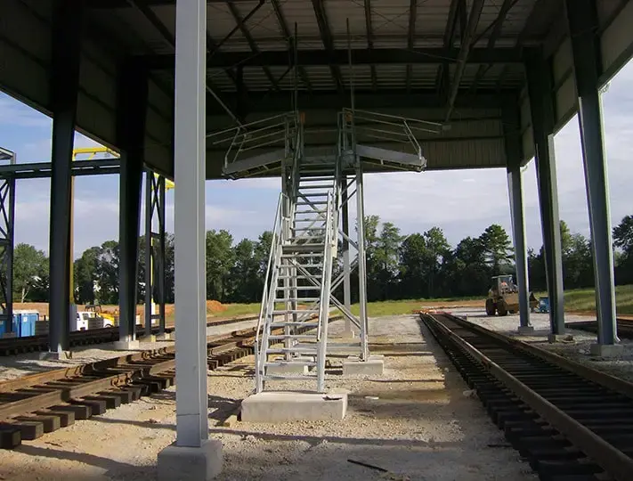 loading platform and gangway